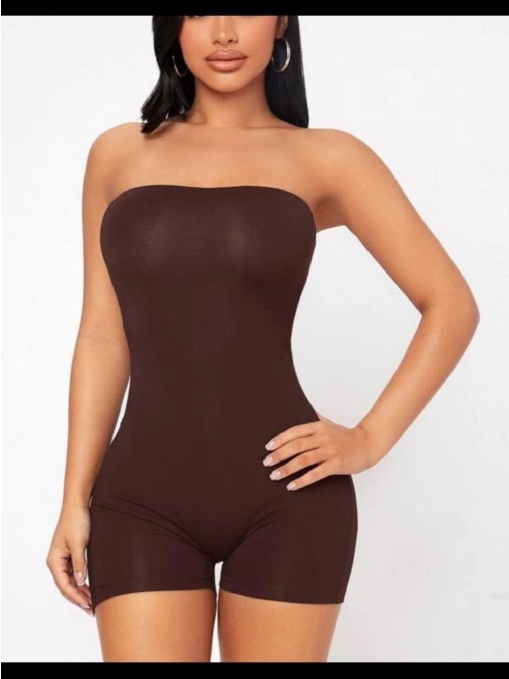 SHEIN Strapless Seamless Romper